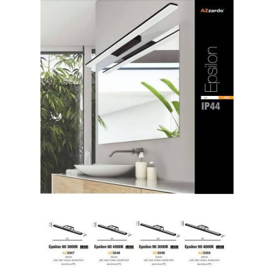 Настінний світильник AZzardo Epsilon 90x12 см Чорний (AZ3350) Настінний світильник AZzardo Epsilon 90x12 см Чорний (AZ3350)