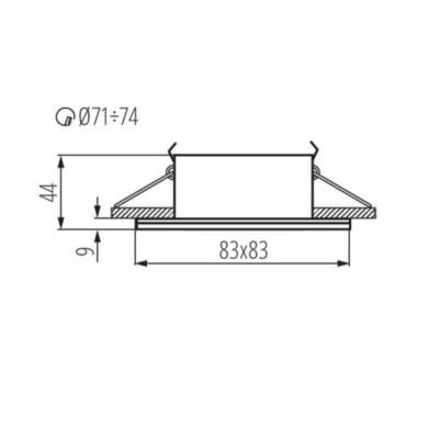 Точечный светильник Kanlux Qules 8.3x8.3x4.4 см Черный (Kan26307)
