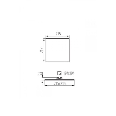 Точечный светильник Kanlux Arel 21.5x21.5x2.3 см Белый (Kan29598) Точечный светильник Kanlux Arel 21.5x21.5x2.3 см Белый (Kan29598)