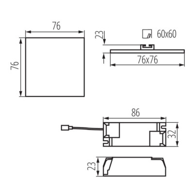Точечный светильник Kanlux Arel 7.6x7.6x2.3 см Белый (Kan29582) Точечный светильник Kanlux Arel 7.6x7.6x2.3 см Белый (Kan29582)