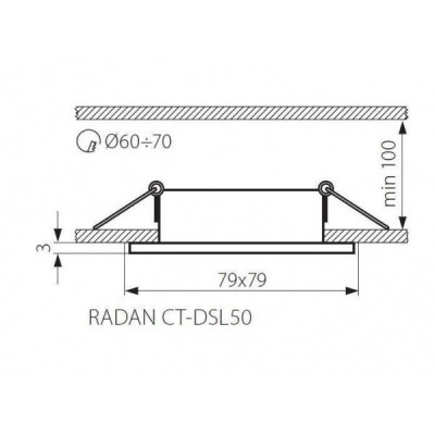 Точечный светильник Kanlux Radan 7.9x7.9x0.3 см Хром (Kan7363) Точечный светильник Kanlux Radan 7.9x7.9x0.3 см Хром (Kan7363)