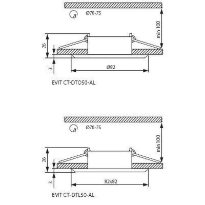 Точечный светильник Kanlux Evit 8.2x8.2x0.3 см Хром (Kan18560) Точечный светильник Kanlux Evit 8.2x8.2x0.3 см Хром (Kan18560)