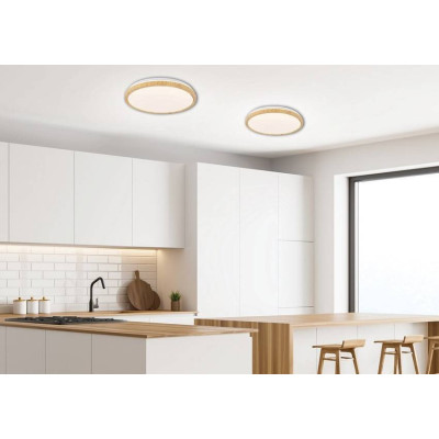 Стельовий світильник Candellux Gandava 5.5 см Коричнево-білий (14-75260) Стельовий світильник Candellux Gandava 5.5 см Коричнево-білий (14-75260)