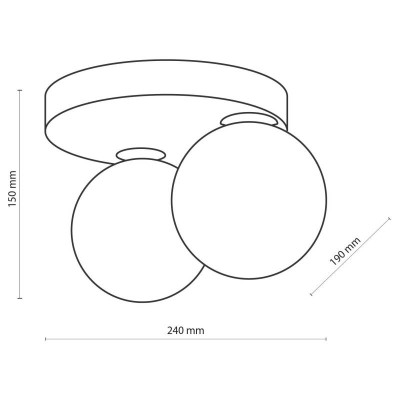 Потолочный светильник TK Lighting Bianca 24x19x15 см Бело-черный (TK5682) Потолочный светильник TK Lighting Bianca 24x19x15 см Бело-черный (TK5682)