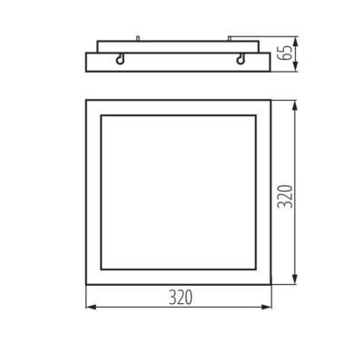 Потолочный светильник Kanlux Tybia 32x32x6.5 см Бело-черный (Kan24645) Потолочный светильник Kanlux Tybia 32x32x6.5 см Бело-черный (Kan24645)