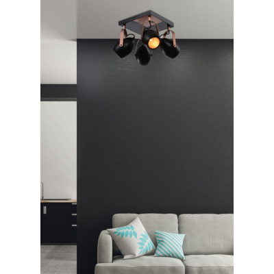 Спот Candellux Anica 32x23 см Мідно-чорний (98-83128) Спот Candellux Anica 32x23 см Мідно-чорний (98-83128)