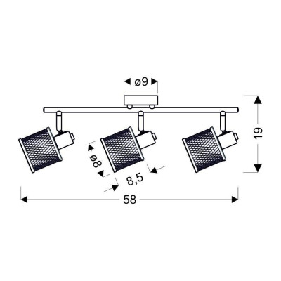 Спот Candellux Canabera 58x19 см Чорний (93-82541) Спот Candellux Canabera 58x19 см Чорний (93-82541)