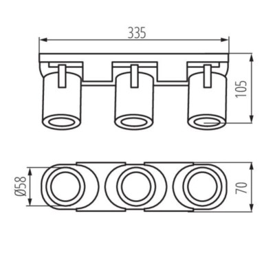 Спот Kanlux Laurin 33.5x7x10.5 см Черный (Kan29125) Спот Kanlux Laurin 33.5x7x10.5 см Черный (Kan29125)