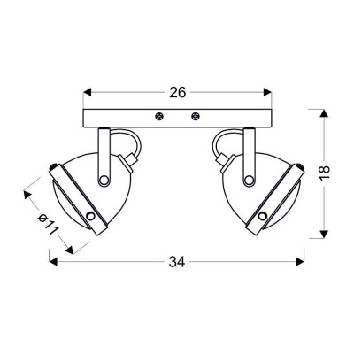 Спот Candellux Frodo 34x18 см Іржа (92-71071) Спот Candellux Frodo 34x18 см Іржа (92-71071)