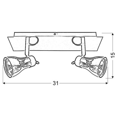 Спот Candellux Angus 31x15 см Мідно-чорний (92-60532)