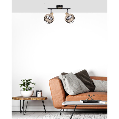 Спот Candellux Tajga 44x18 см Бежево-чорний (92-12203) Спот Candellux Tajga 44x18 см Бежево-чорний (92-12203)