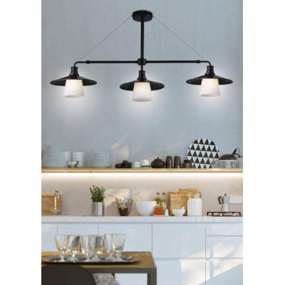 Люстра Candellux Loft 98x55 см Чорний (33-43115) Люстра Candellux Loft 98x55 см Чорний (33-43115)