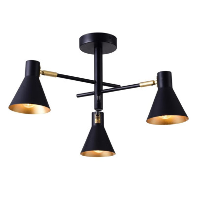 Люстра Candellux Less 48x26 см Чорно-золотистий (33-70975)
