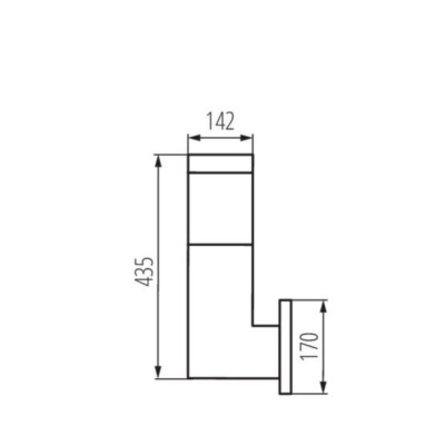 Уличное бра Kanlux Invo 17x14.2x43.5 см Бело-серый (Kan29170) Уличное бра Kanlux Invo 17x14.2x43.5 см Бело-серый (Kan29170)