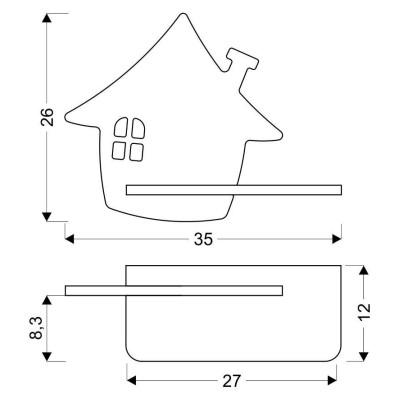 Настенный светильник Candellux House 35x26 см Коричнево-зеленый (21-85214) Настенный светильник Candellux House 35x26 см Коричнево-зеленый (21-85214)