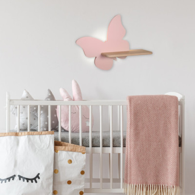 Настенный светильник Candellux Butterfly 40x29.5 см Коричнево-розовый (21-85177) Настенный светильник Candellux Butterfly 40x29.5 см Коричнево-розовый (21-85177)