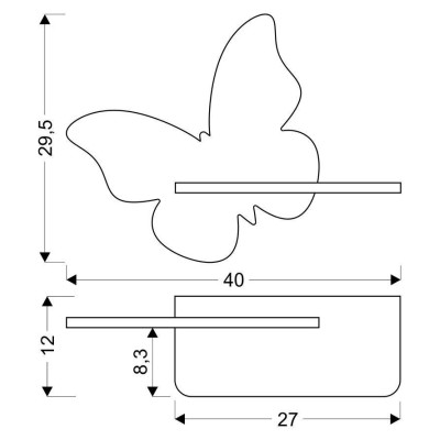 Настенный светильник Candellux Butterfly 40x29.5 см Коричнево-розовый (21-85177) Настенный светильник Candellux Butterfly 40x29.5 см Коричнево-розовый (21-85177)