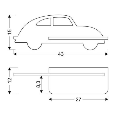 Настенный светильник Candellux Car 43x15 см Коричневый (21-85061) Настенный светильник Candellux Car 43x15 см Коричневый (21-85061)