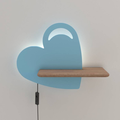Настінний світильник Candellux Heart 36x26 см Коричнево-синій (21-84576) Настінний світильник Candellux Heart 36x26 см Коричнево-синій (21-84576)