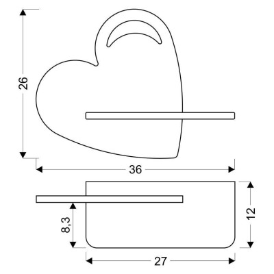 Настінний світильник Candellux Heart 36x26 см Коричнево-синій (21-84576) Настінний світильник Candellux Heart 36x26 см Коричнево-синій (21-84576)