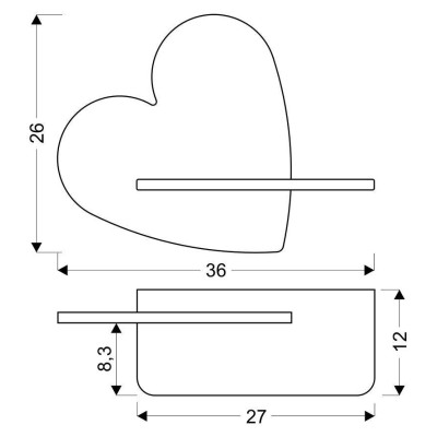 Настінний світильник Candellux Heart 36x26 см Коричнево-рожевий (21-84569) Настінний світильник Candellux Heart 36x26 см Коричнево-рожевий (21-84569)