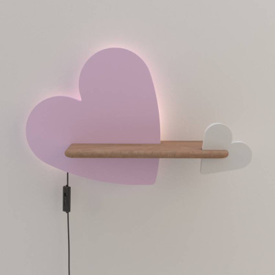 Настінний світильник Candellux Heart 43x26 см Коричнево-рожевий (21-84552) Настінний світильник Candellux Heart 43x26 см Коричнево-рожевий (21-84552)