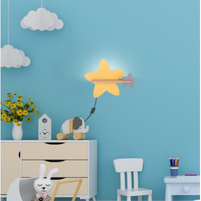 Настінний світильник Candellux Star 40x31 см Жовто-сірий (21-75734) Настінний світильник Candellux Star 40x31 см Жовто-сірий (21-75734)