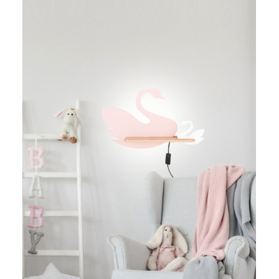 Настенный светильник Candellux Swan 44x27 см Коричнево-розовый (21-05557)