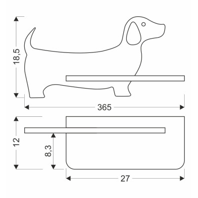 Настенный светильник Candellux Dog 36.5x18.5 см Коричневый (21-01047) Настенный светильник Candellux Dog 36.5x18.5 см Коричневый (21-01047)