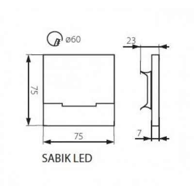 Світильник сходовий Kanlux Sabik 7.5x7.5x0.7 см Сірий (Kan23108) Світильник сходовий Kanlux Sabik 7.5x7.5x0.7 см Сірий (Kan23108)