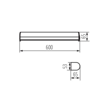 Настенный светильник Kanlux Rolso 60x5.3x6.5 см Бело-серый (Kan26700)