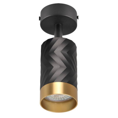 Спот Polux Arras 5.5x5.5x10 см Чорно-золотистий (Pol323538) Спот Polux Arras 5.5x5.5x10 см Чорно-золотистий (Pol323538)