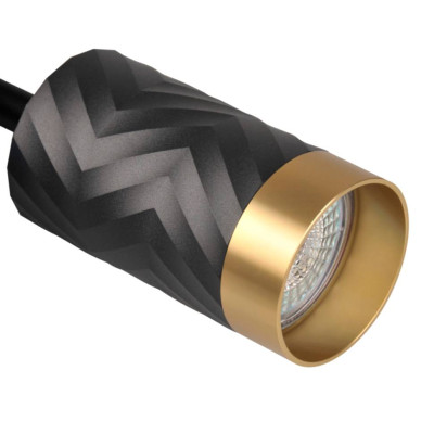 Спот Polux Arras 5.5x5.5x10 см Чорно-золотистий (Pol323538) Спот Polux Arras 5.5x5.5x10 см Чорно-золотистий (Pol323538)