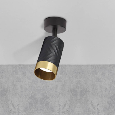 Спот Polux Arras 5.5x5.5x10 см Чорно-золотистий (Pol323538) Спот Polux Arras 5.5x5.5x10 см Чорно-золотистий (Pol323538)