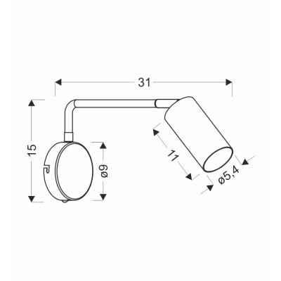 Бра Candellux Tina 31x15 см Белый (21-76823) Бра Candellux Tina 31x15 см Белый (21-76823)