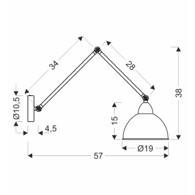 Бра Candellux Truck 54x38 см Черный (21-05915) Бра Candellux Truck 54x38 см Черный (21-05915)