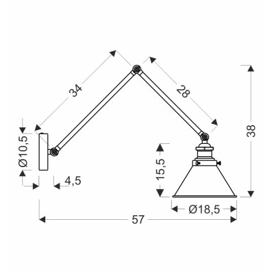 Бра Candellux Fundo 54x38 см Чорно-золотистий (21-05908) Бра Candellux Fundo 54x38 см Чорно-золотистий (21-05908)