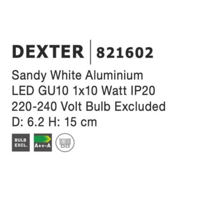 Спот Nova Luce Dexter 15 см Белый (Nova821602) Спот Nova Luce Dexter 15 см Белый (Nova821602)