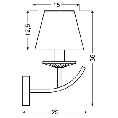 Бра Candellux Valencia 15x36 см Прозоро-сріблястий (21-84418) Бра Candellux Valencia 15x36 см Прозоро-сріблястий (21-84418)