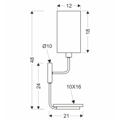Бра Candellux Keto 21x48 см Чорно-бежевий (21-76854) Бра Candellux Keto 21x48 см Чорно-бежевий (21-76854)