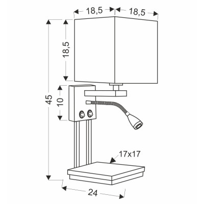 Бра Candellux Theo 24x45 см Бежево-черный (21-76885) Бра Candellux Theo 24x45 см Бежево-черный (21-76885)