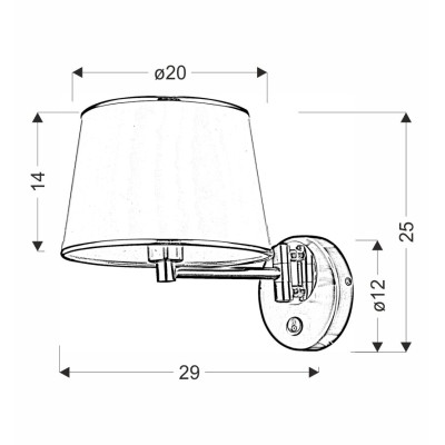 Бра Candellux Ibis 20x25 см Золотистый (21-01279) Бра Candellux Ibis 20x25 см Золотистый (21-01279)