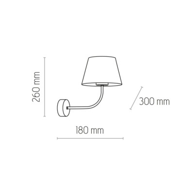 Бра TK Lighting Chicago 18x26 см Коричнево-черный (TK4186)
