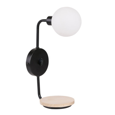 Бра Candellux Ponio 21x35 см Чорно-бежевий (21-76878)