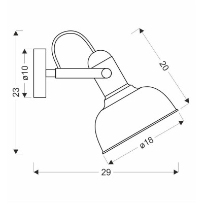 Бра Candellux Reno 29x23 см Коричнево-черный (21-76748) Бра Candellux Reno 29x23 см Коричнево-черный (21-76748)