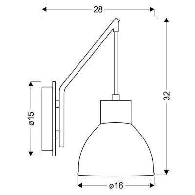 Бра Candellux Vario 28x32 см Коричнево-чорний (21-73495) Бра Candellux Vario 28x32 см Коричнево-чорний (21-73495)