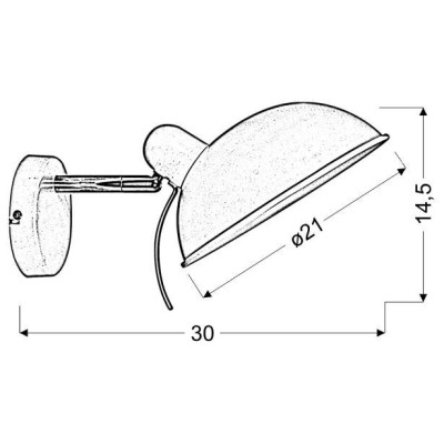 Бра Candellux Durio 30x14.5 см Сріблясто-чорний (21-53589) Бра Candellux Durio 30x14.5 см Сріблясто-чорний (21-53589)