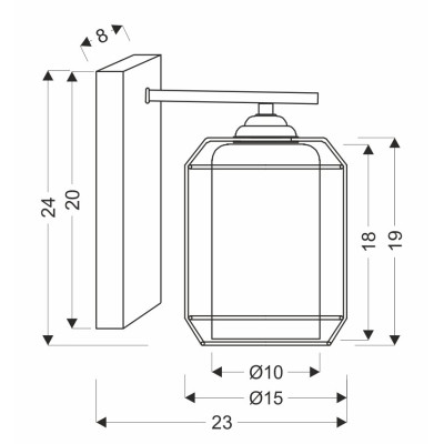 Бра Candellux Jonera 23x24 см Черный (21-10186) Бра Candellux Jonera 23x24 см Черный (21-10186)