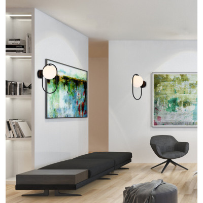 Бра Candellux Cordel 22x32 см Чорний (21-10179) Бра Candellux Cordel 22x32 см Чорний (21-10179)