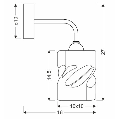 Бра Candellux Felis 16x27 см Чорний (21-00163) Бра Candellux Felis 16x27 см Чорний (21-00163)